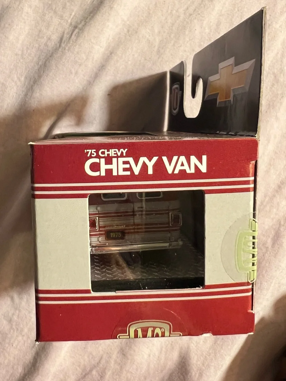 Machine 1975 Chevy Van G10 Die-Cast Toy - Orange and Silver Stripe